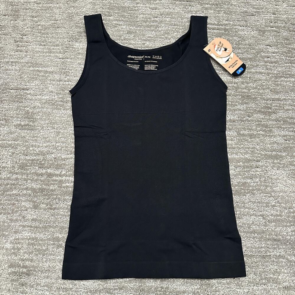 Shapermint Essentials Shapewear Womens XL Black All Day Every Day Tank Cami